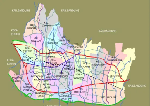 Gambar 2.1  Peta Kota Bandung 