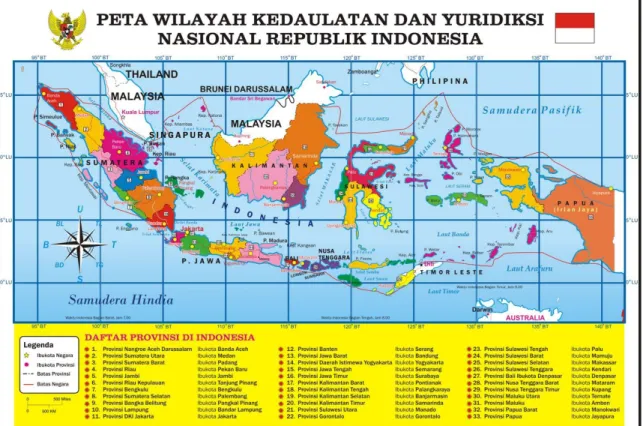 Gambar 2.2  Peta Wilayah Indonesia 