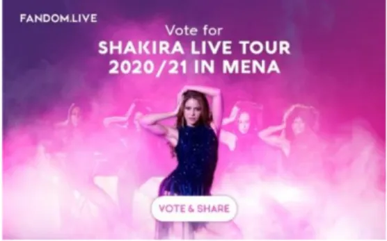 Gambar 2.8 Poster Pada Event Shakira Tour  Proses dalam pembuatan rancangan poster dan video  promosi event adalah sebagai berikut: 