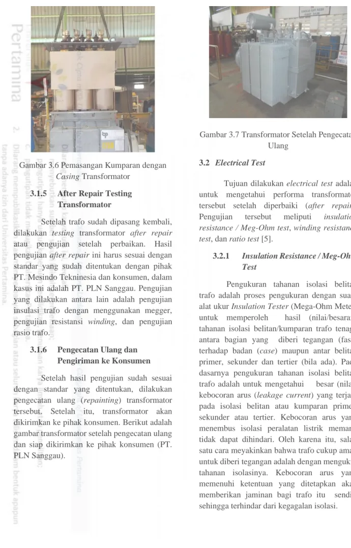 Gambar 3.6 Pemasangan Kumparan dengan  Casing Transformator 