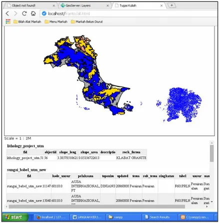 Gambar 1. Tampilan Peta Geologi Digital Pulau Bangka  4.  Kesimpulan 