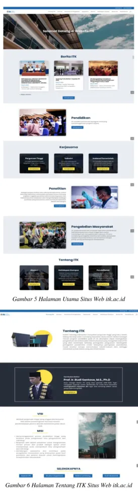 Gambar 3 Header Situs Web itk.ac.id 