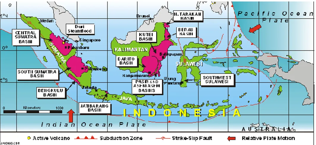 Gambar 1. Peta Cekungan CBM di Indonesia  
