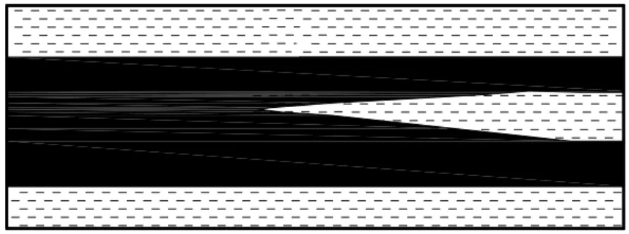 Gambar III.1 Split karena adanya lempung yang masuk ke dalam rekahan batubara   (Robert Stefanko, Coal Mining Technology, Theory and Practice, hal 14, 1983) 