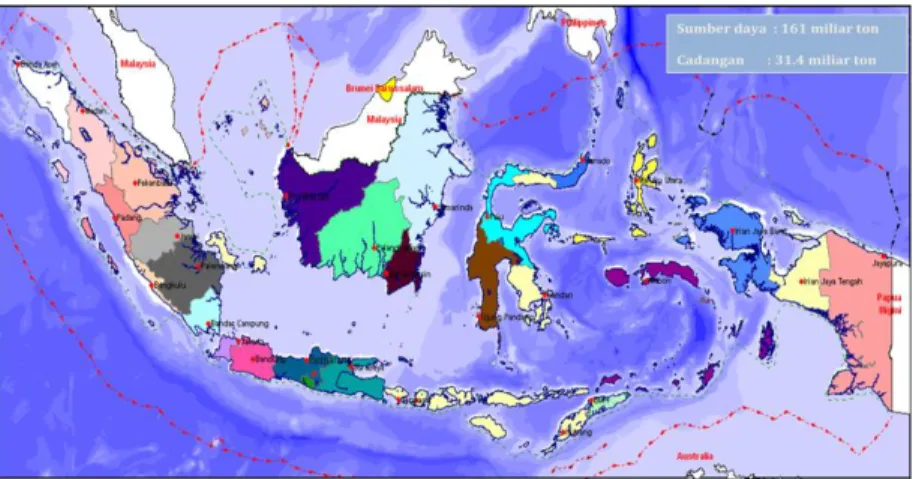 Gambar 2.1 Potensi batubara Indonesia 