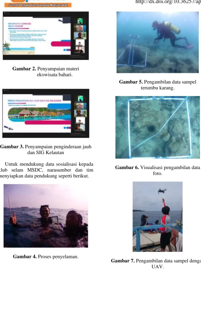 Gambar 2. Penyampaian materi                   ekowisata bahari. 