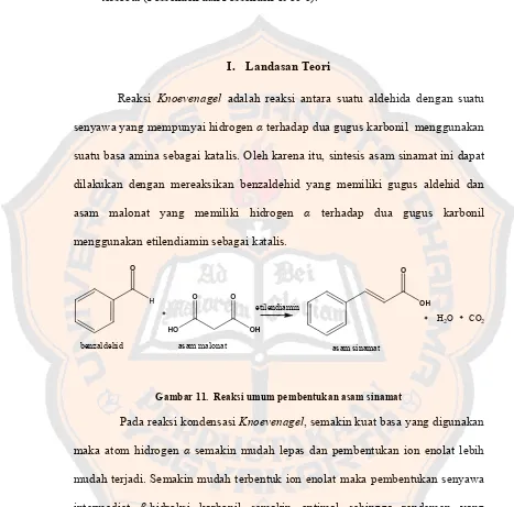 Gambar 11.  Reaksi umum pembentukan asam sinamat 