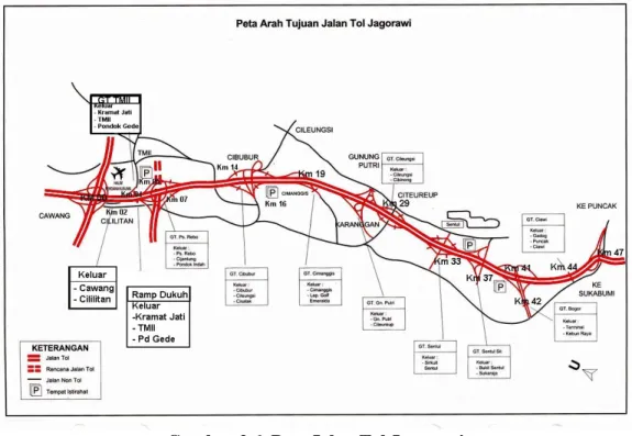Gambar 2.6. Peta Jalan Tol Jagorawi 