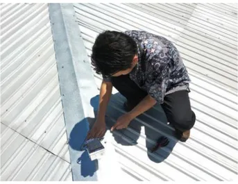 Gambar  9  menampilkan  proses  pemasangan  sistem    pada  atap  salah  satu  gedung di Universitas Muhammadiyah Gorontalo