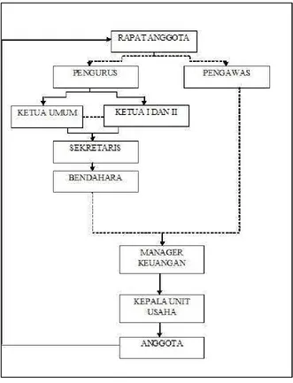 Gambar 4.1 Struktur Organisasi Koperasi Keluarga Besar Institut Koperasi Indonesia (KKB IKOPIN) 
