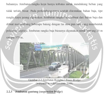 Gambar 2.2 Jembatan Rangka / Truss Bridge 