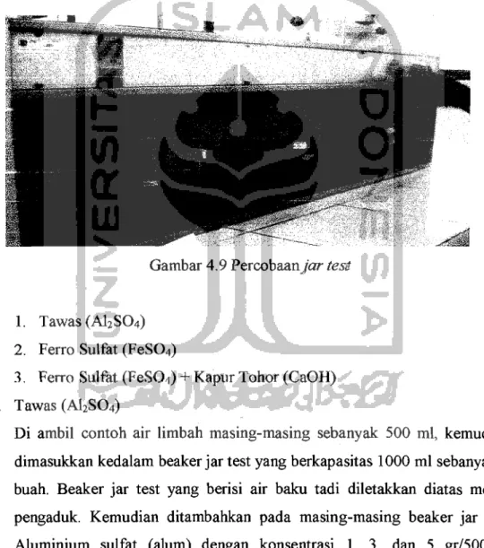 Gambar  4.9  Percobaanjar  test 
