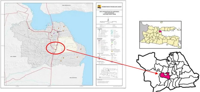Gambar 6 Peta infrastruktur Kota Surabaya  Sumber : Kementerian Pekerjaan Umum  4.2.  Data dan Peralatan 
