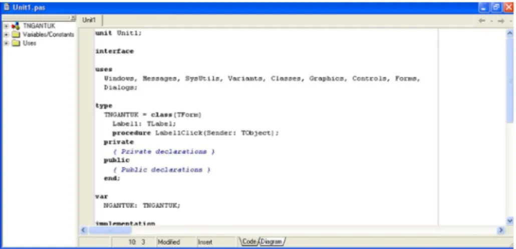 Gambar 2.18. Window Code Editor