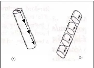 Gambar 3.2. Teknik Setpar Sampel (a) Silinder Core (b) Hasil Pemotongan  Silinder Core Menjadi Beberapa Spesimen 