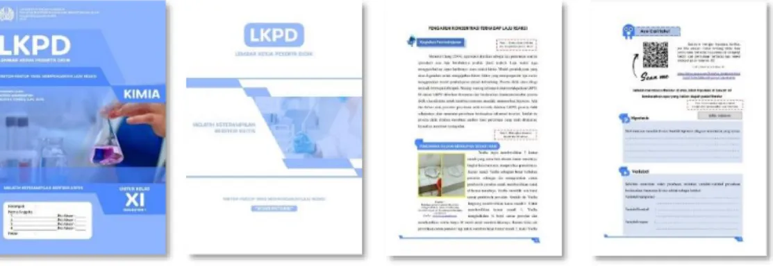 Gambar 2. (a) Tampilan Cover Utama LKPD dan Sub Cover Faktor Konsentrasi   (b) Tampilan Isi LKPD 