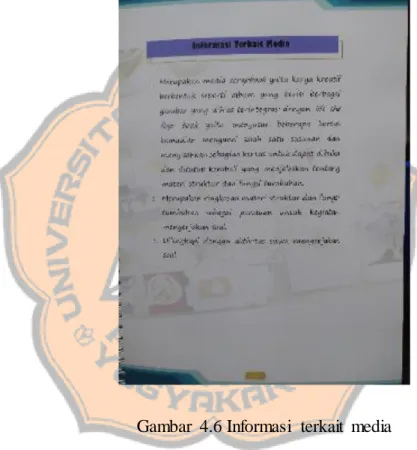 Gambar  4.6 Informasi  terkait  media  7)  Isi  scrapbook terintegrasi  lift the flap book IPA 