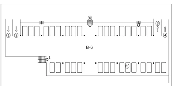 Gambar 1.6 : Lay Out Parkir Mobil Off Street Lt.B-6 Java Super Mall. 