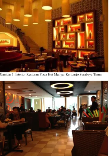 Gambar 1. Interior Restoran Pizza Hut Manyar Kertoarjo Surabaya Timur 