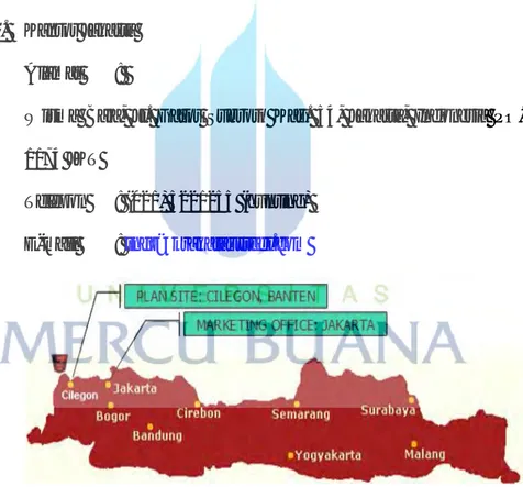Gambar 2.2 Letak geografis perusahaan PT. Krakatau Steel (Persero) Tbk. 