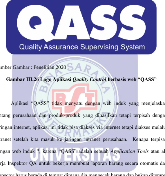 Gambar III.26 Logo Aplikasi Quality Control berbasis web “QASS” 