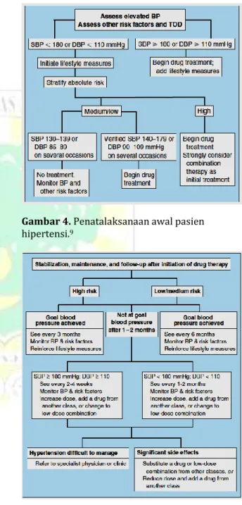 Gambar 4. Penatalaksanaan awal pasien  hipertensi. 9