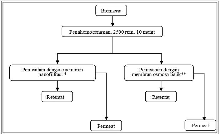 Gambar 13. Diagram Alir Poses Pemekatan dengan Sistem Membran 