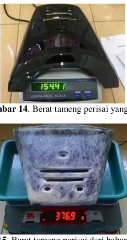 Gambar 14. Berat tameng perisai yang asli 