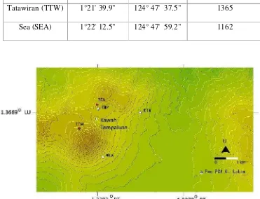 Tabel 1 Kordinat stasiun seismik Gunung Lokon (Kristianto dkk, 2010)