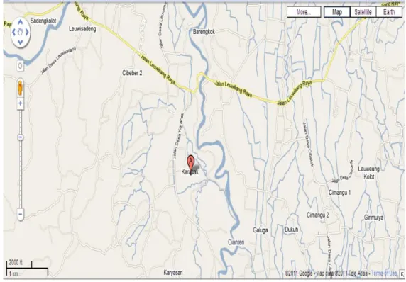 Gambar 3. Peta Lokasi Desa Karacak Tahun 2010 