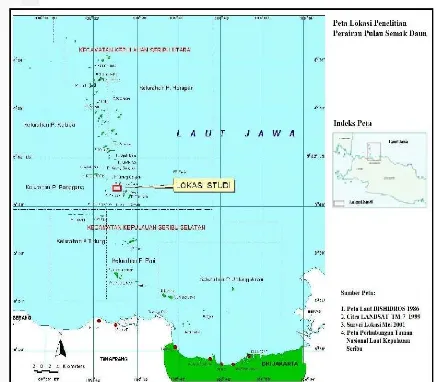 Gambar 2.  Lokasi penelitian di Kepulauan Seribu 