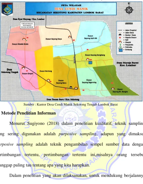 Gambar 02 Peta Lokasi Desa Cendi Manik Sekotong Tengah Lombok Barat 