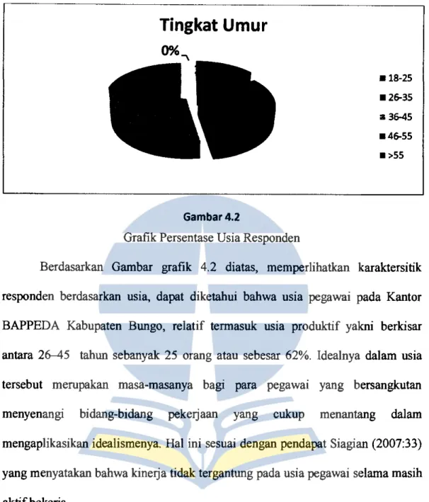 Grafik Persentase Usia Responden 