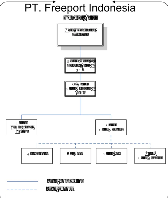 Gambar 1.3 Struktur Organisasi PT Freeport Indonesia 