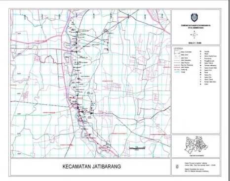 Gambar 3.2 Peta Kecamatan Jatibarang, Indramayu      (Bappeda Indramayu, 2014) 