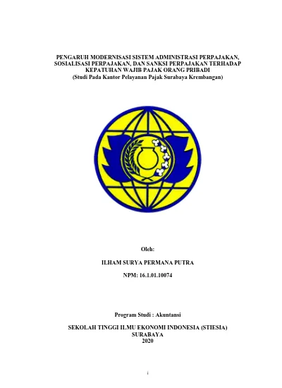 PENGARUH MODERNISASI SISTEM ADMINISTRASI PERPAJAKAN, SOSIALISASI ...