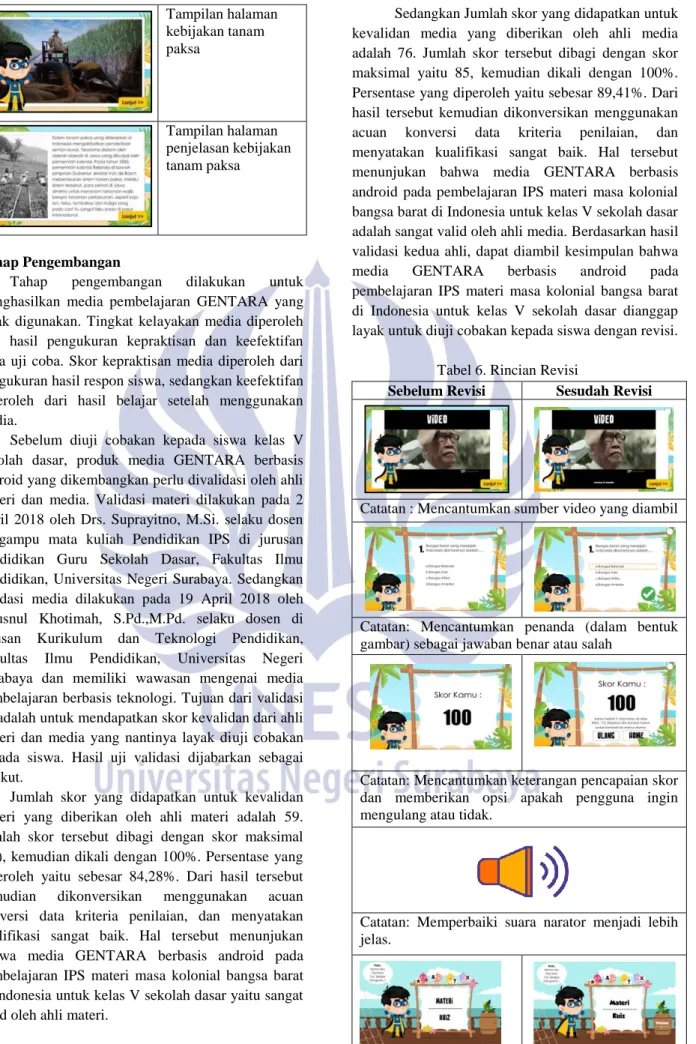 Tabel 6. Rincian Revisi 