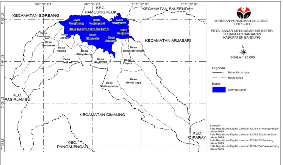 Gambar 3.2 Analisis Banjir Kecamatan Banjaran Tahun 2010 