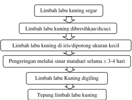 Gambar 1. Skema Pembuatan Tepung Labu Kuning 