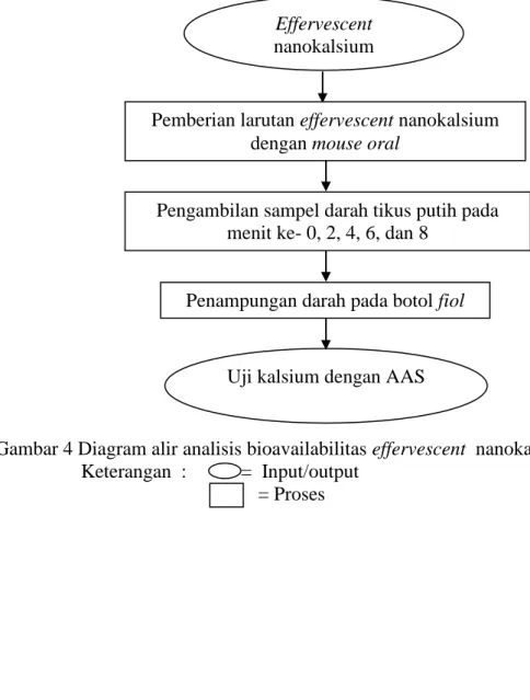 Gambar 4 Diagram alir analisis bioavailabilitas effervescent  nanokalsium. 