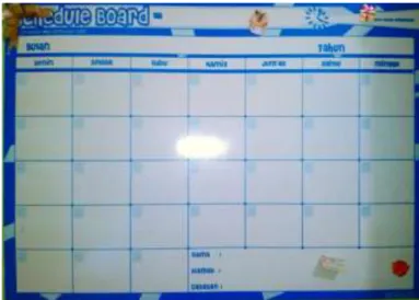 Gambar  3.1   Media Schedule board 