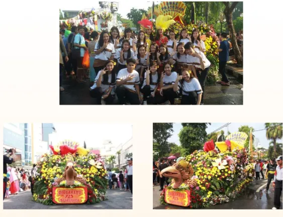 Foto  kreasi  mobil  dengan  rangkaian  bunga  pada  Pawai  Bunga  dan  Budaya  Tahun  2016: 