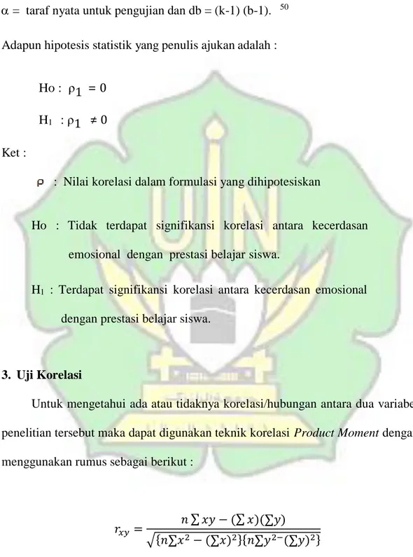 tabel  atau  H 0  ditolak (H 1  diterima) apabila 