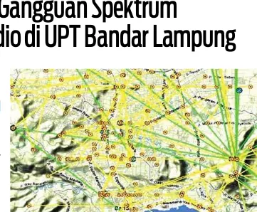 Gambar 1 : Cuplikan Peta Topologi Jaringan Seluler pada Google earth