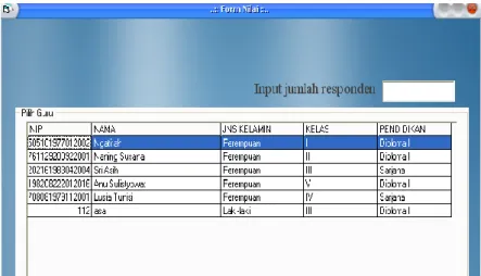 Gambar 4. Layar Masukan Data Responden 