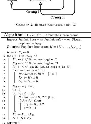 Gambar 2. Ilustrasi Kromosom pada AG