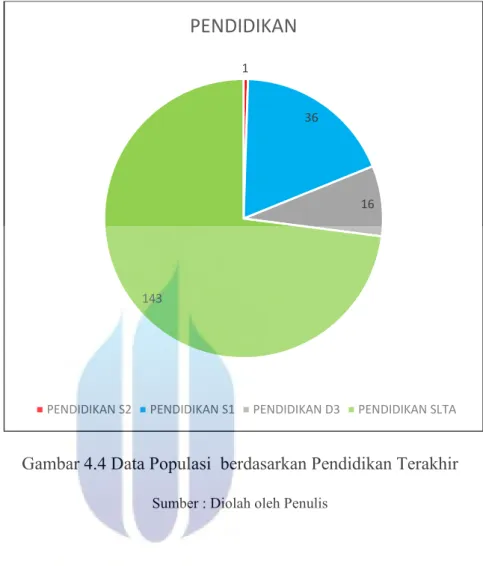 Gambar 4.4 Data Populasi  berdasarkan Pendidikan Terakhir 