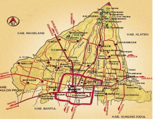 Gambar 2. Peta Wilayah Kabupaten Sleman 