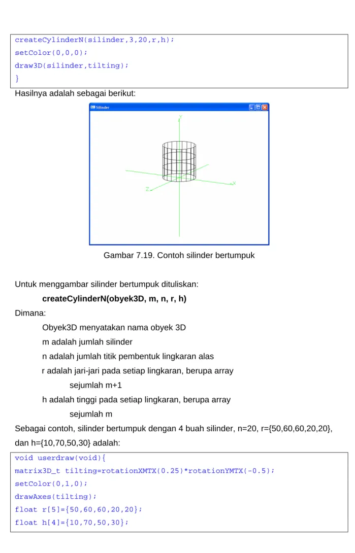 Gambar 7.19. Contoh silinder bertumpuk 