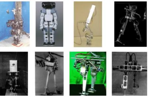 Gambar 1.1 Macam-macam bipedal walking robot [2]. 